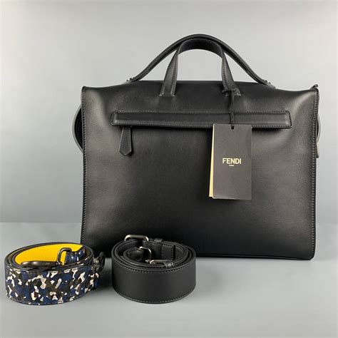 Fendi 2 Way Leather Handbag Business Bag Celeria 7VA400 